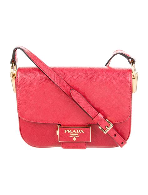 prada saffiano lux crossbody bag red